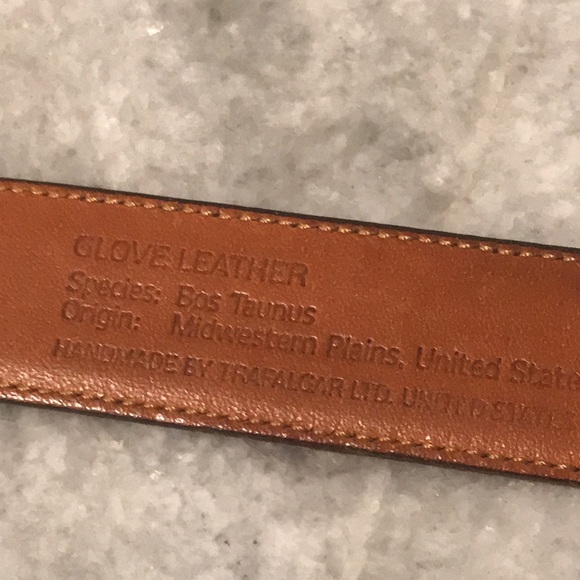 Trafalgar Leather Brown Belt Mens Size 38 Made in USA Classic - Picture 5 of 7